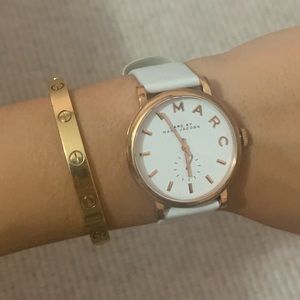 Marc Jacobs White and Rose Gold Watch
